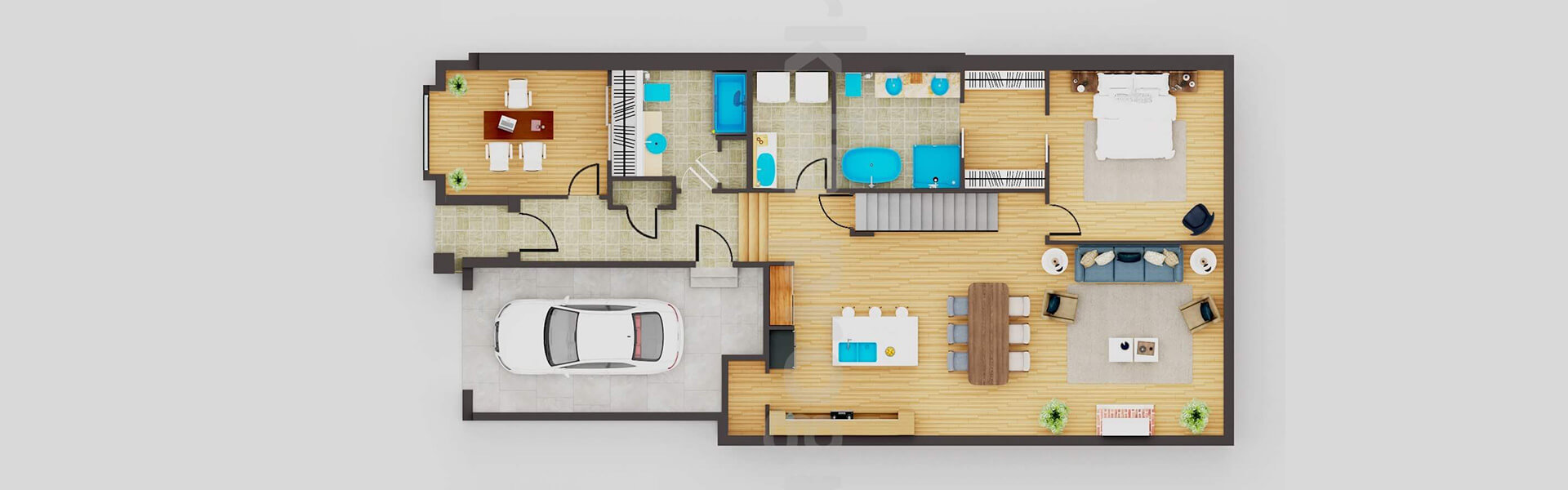 Create 2d and 3d floor plan and rendering using floorplanner by