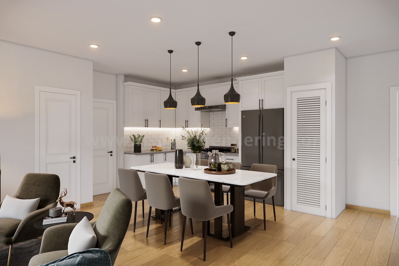 How Interior Renderings Enhance the Aesthetics of Kitchen Areas in Apartments
